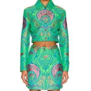 NWT | Versace Medusa Music All Over Denim Jacket